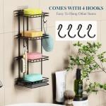 4-Tier Soap Holder with Diatomite Mat