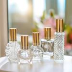 Vintage Glass Perfume Spray Bottles Set of 5