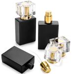 8 Pack Black Refillable Glass Perfume Bottles