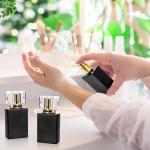 8 Pack Black Refillable Glass Perfume Bottles