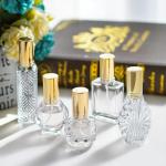 Vintage Glass Perfume Spray Bottles Set of 5