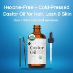 Organic Castor Oil for Hair, Lashes, Face