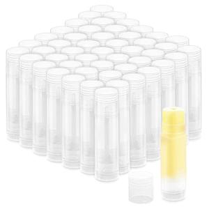 50 Empty Twist-Up Lip Balm Tubes for DIY