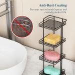 4-Tier Soap Holder with Diatomite Mat