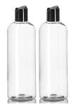16 oz Clear Squeeze Bottles with Caps - Pack of 2