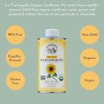 Organic High Oleic Sunflower Oil for Cooking & Skin