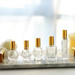 Vintage Glass Perfume Spray Bottles Set of 5