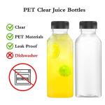 Clear Plastic Juice Bottles with Tamper Proof Lids