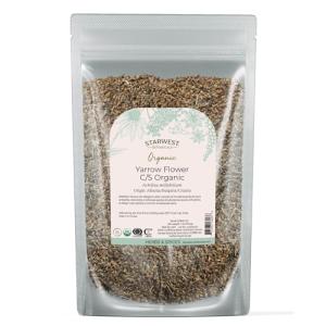 Organic Yarrow Flowers for Tea - 4 oz Bag