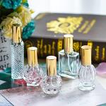Vintage Glass Perfume Spray Bottles Set of 5