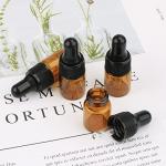 Mini Amber Glass Dropper Bottles - 15 Pack