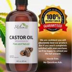 Milania Organic Castor Oil - 16oz Glass Bottle