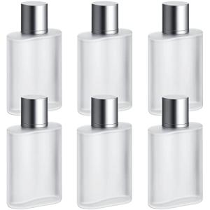 6 Pack Refillable Frosted Glass Perfume Atomizers