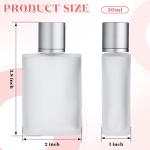 6 Pack Refillable Frosted Glass Perfume Atomizers