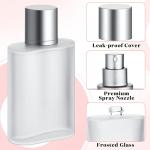 6 Pack Refillable Frosted Glass Perfume Atomizers