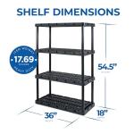 Sturdy 4-Shelf Ventilated Storage Organizer Unit