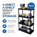 Sturdy 4-Shelf Ventilated Storage Organizer Unit
