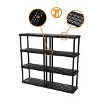 Sturdy 4-Shelf Ventilated Storage Organizer Unit