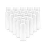 2oz Squeezable PET Plastic Travel Bottles, Flip-Top Caps