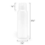 2oz Squeezable PET Plastic Travel Bottles, Flip-Top Caps
