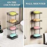 4-Tier Soap Holder with Diatomite Mat