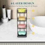 4-Tier Soap Holder with Diatomite Mat