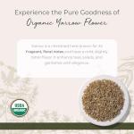 Organic Yarrow Flowers for Tea - 4 oz Bag