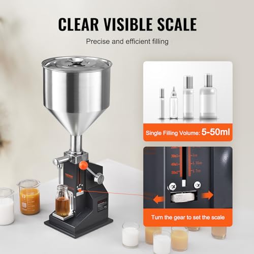 Handmade Stainless Steel Liquid Filler for Cosmetics, 5-50ml