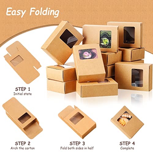 Handmade Soap Packaging Boxes Kraft with Window
