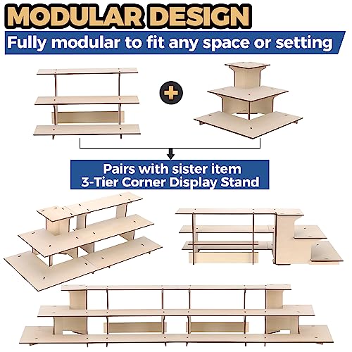 Farmers Market Wooden Display Stand, Retail Shelf Tower
