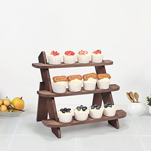 3 Tier Wooden Earring & Ring Holder Display Stand