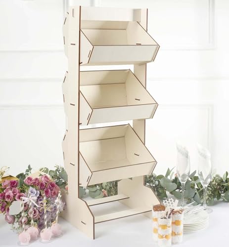 Handmade 3-Tier Wooden Basket Soap Display Rack