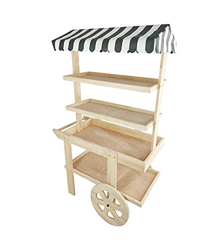 Handmade Flower Cart with Awning - 42" Long