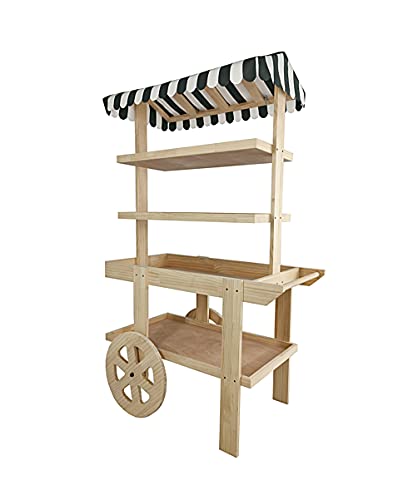 Handmade Flower Cart with Awning - 42" Long
