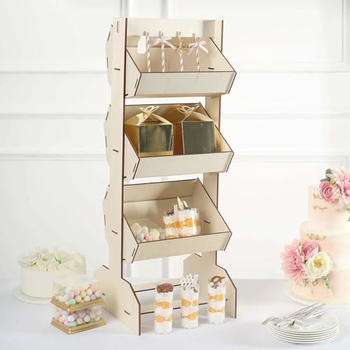Handmade 3-Tier Wooden Basket Soap Display Rack