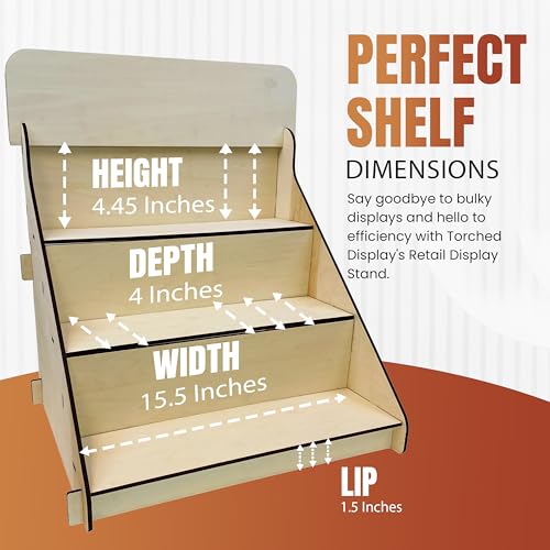 Wooden Portable 3 Step Riser Soap Display Stand