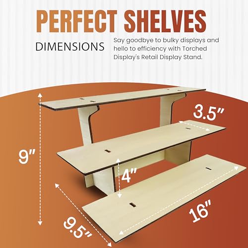 3-tier retail cheapest table display straight stand with shelves for products - portable