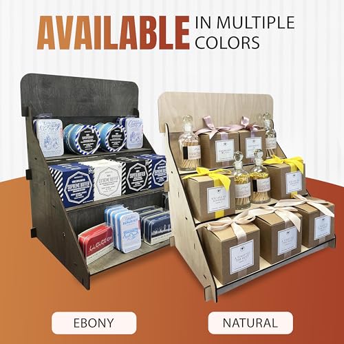 Wooden Portable 3 Step Riser Soap Display Stand