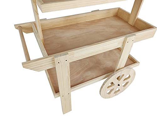 Handmade Flower Cart with Awning - 42" Long