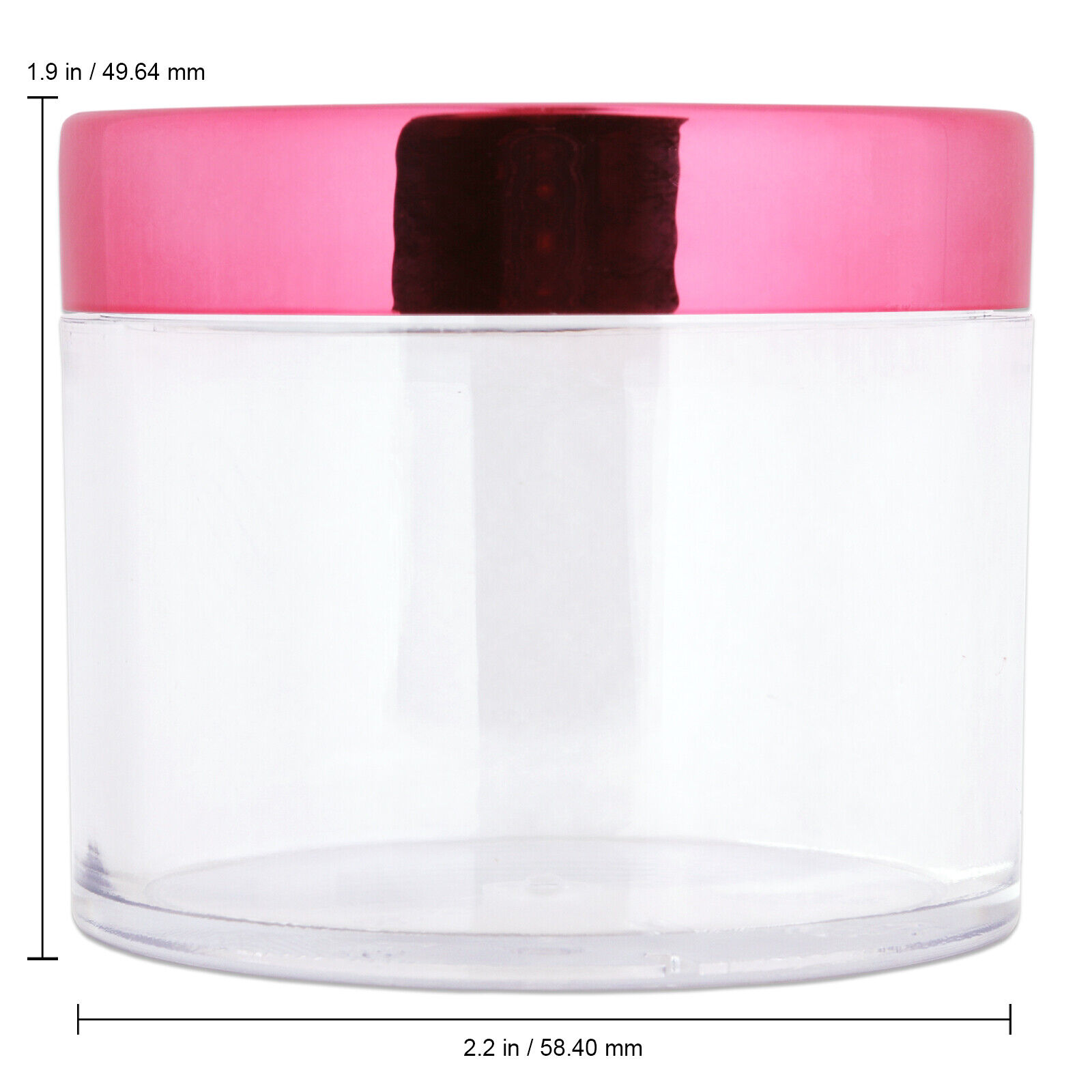 Clear Acrylic Jars with Rose Lid - 2oz