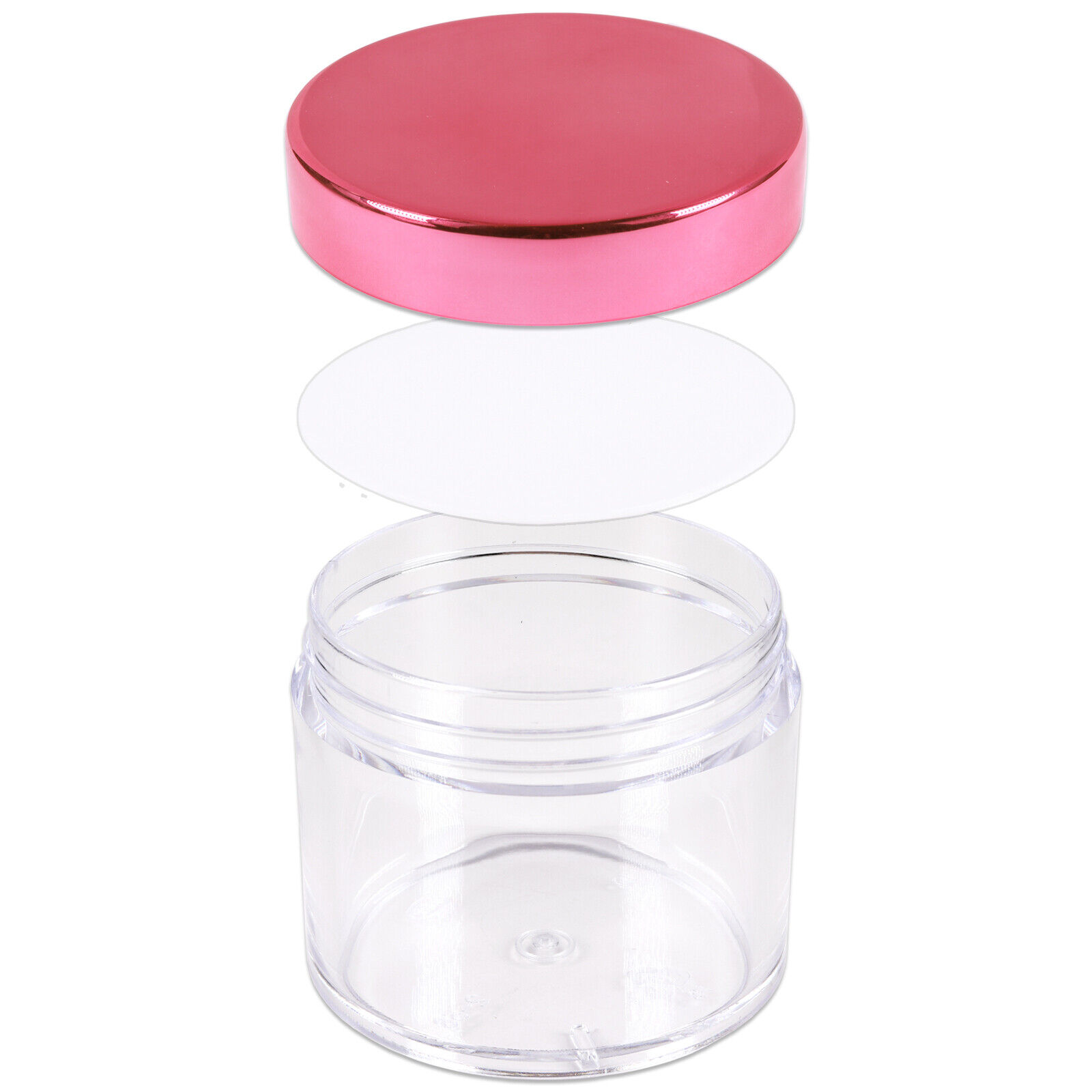 Clear Acrylic Jars with Rose Lid - 2oz