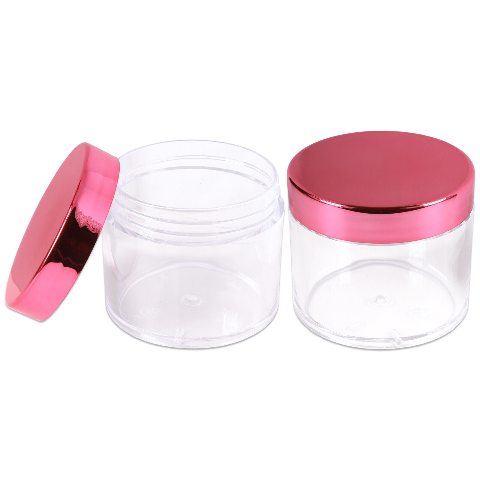 Clear Acrylic Jars with Rose Lid - 2oz
