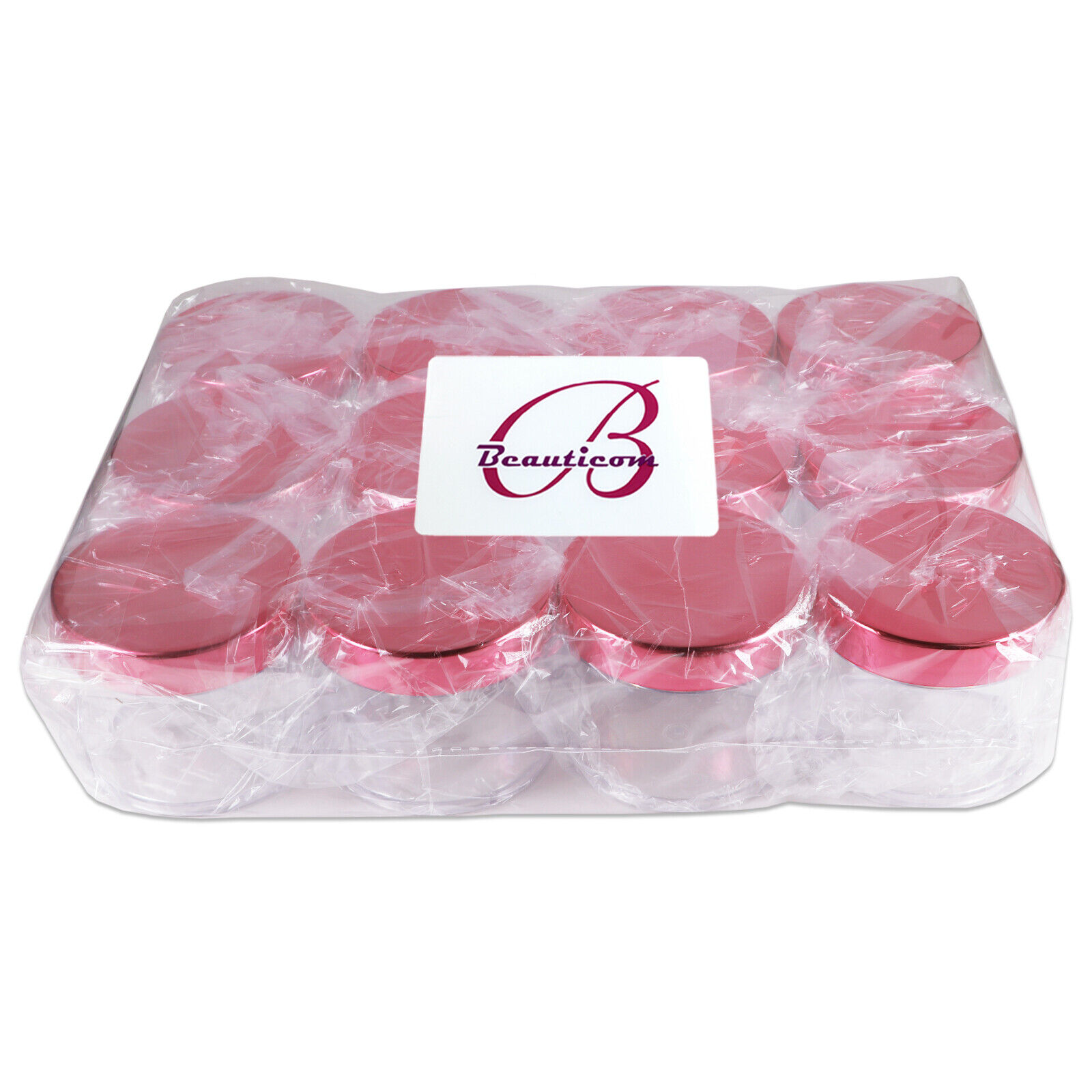 Clear Acrylic Jars with Rose Lid - 2oz