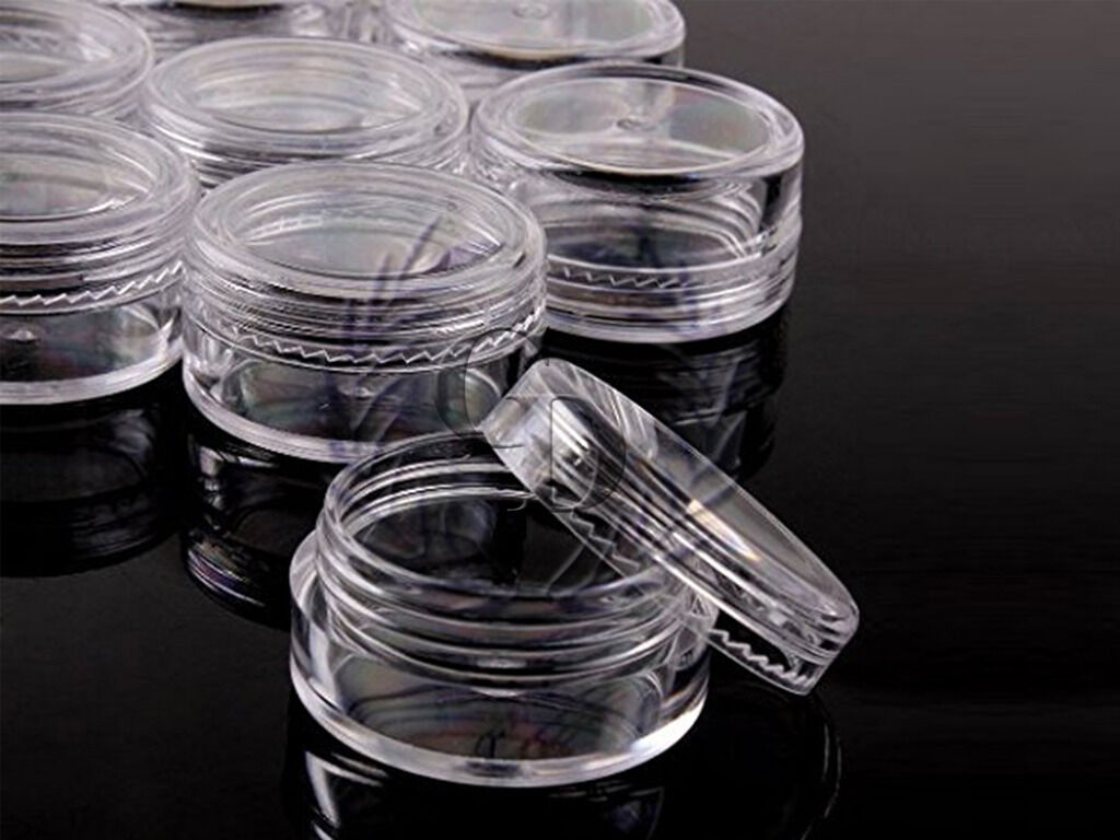 100 Pack High Quality 5g Plastic Sample Jars