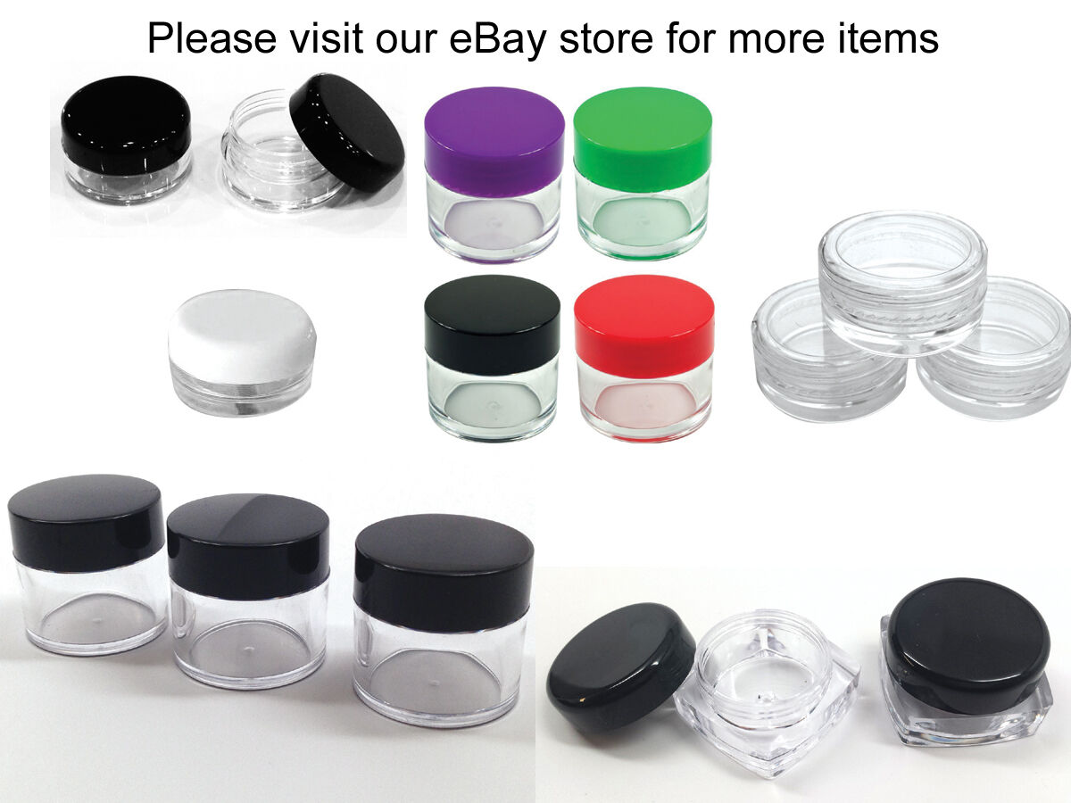 100 Pack High Quality 5g Plastic Sample Jars