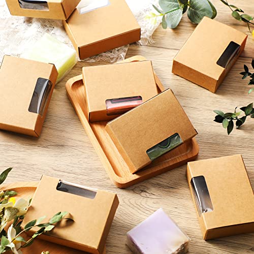 Kraft Window Soap Boxes for Packaging Homemade Soap