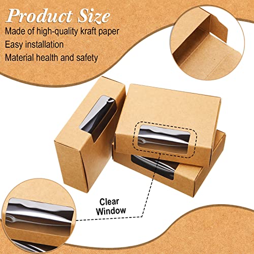 Kraft Window Soap Boxes for Packaging Homemade Soap
