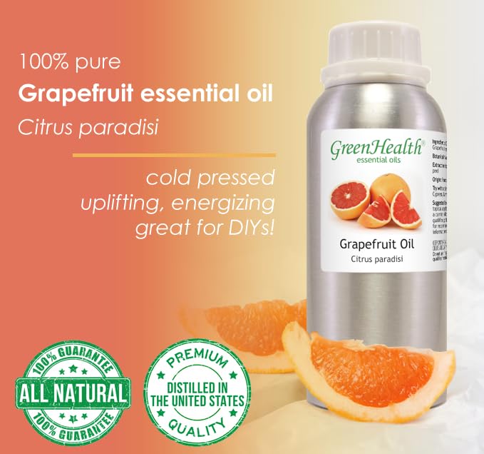 16 oz Aluminum Bottle Grapefruit Essential Oil - Pure