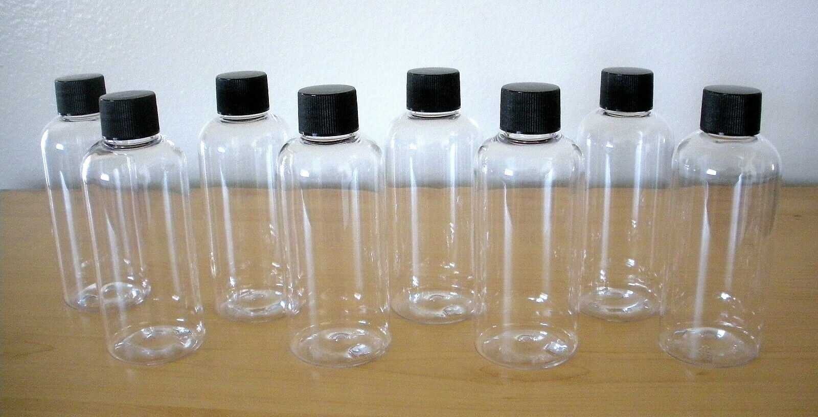 Set of 8 Travel Size PET Lotion/Shampoo Bottles
