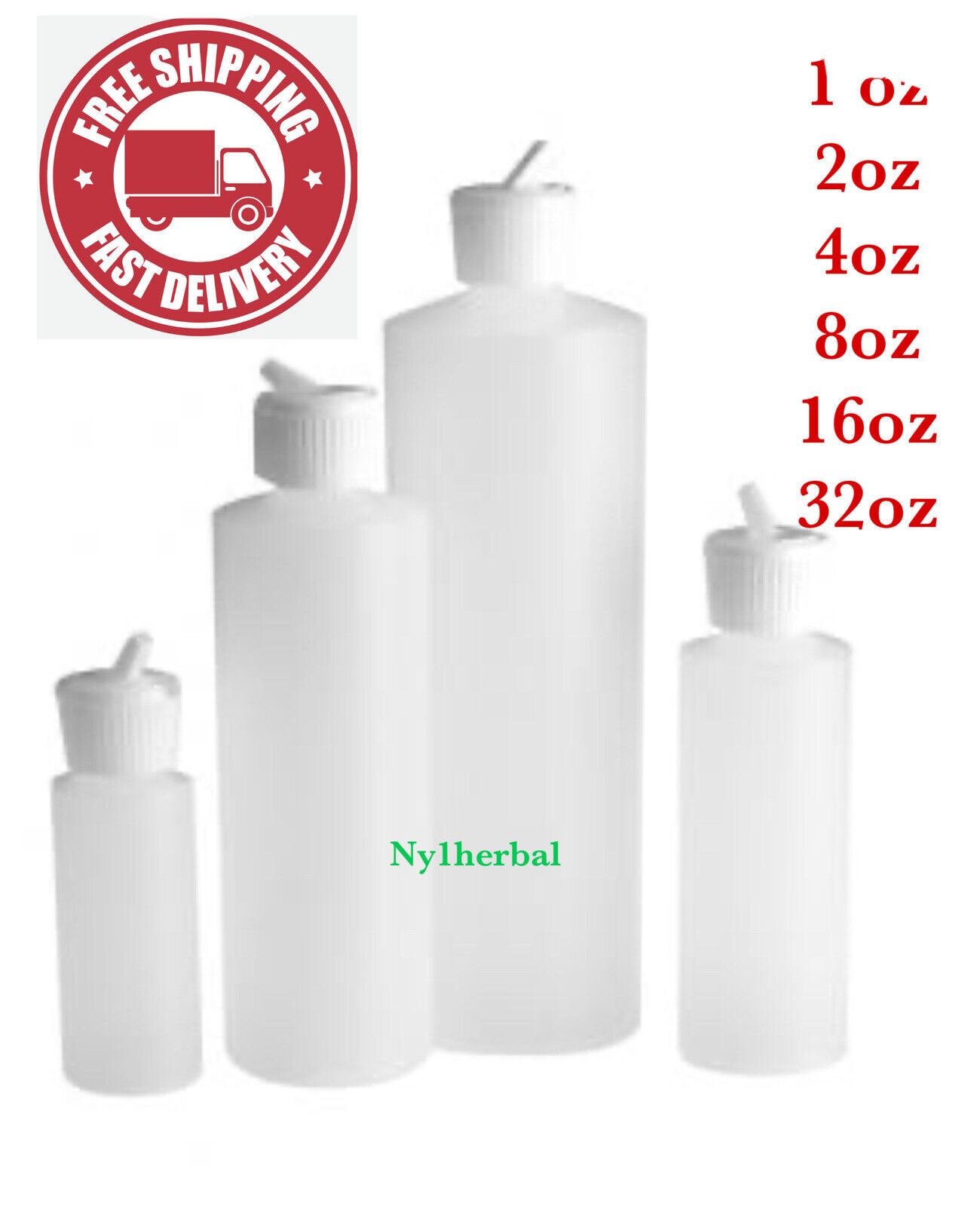 Plastic Cylinder Bottle Flip Top Spout HDPE Handmade Soap